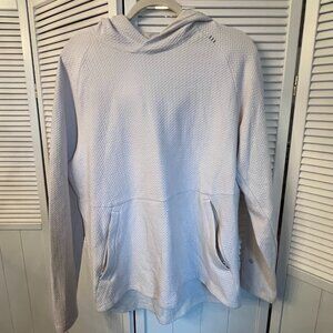 Lululemon Men’s At Ease Textured Double-Knit Cotton Hoodie Light Ivory SIze L